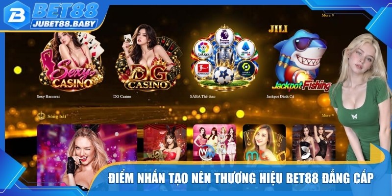 Điểm nhấn tạo nên thương hiệu bet88 đẳng cấp
